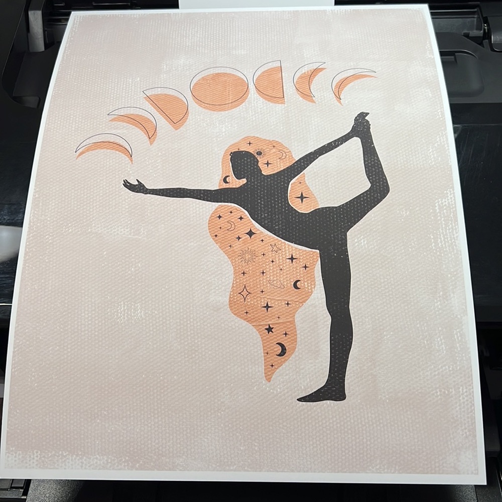 Wall Art Bohemian Woman Silhouette Celestial Print Poster Unframed - Picture 7 of 16